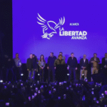 Milei en La Plata junto a los referentes de su espacio LLA